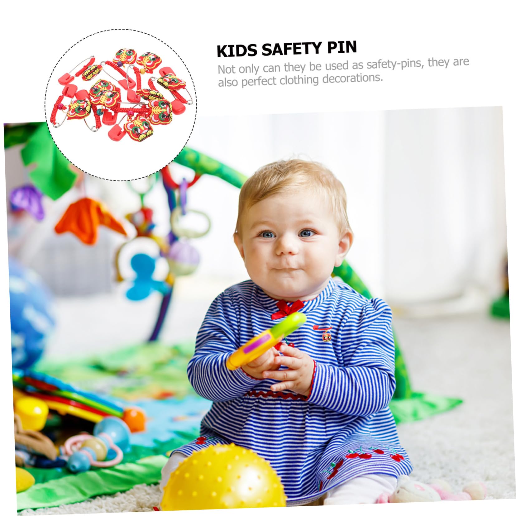 3 Set Di Spille Di Sicurezza Per Pannolini Per Bambini Spille Decorative Per Vestiti Alla Moda Materiale 10 Pezzi * 3