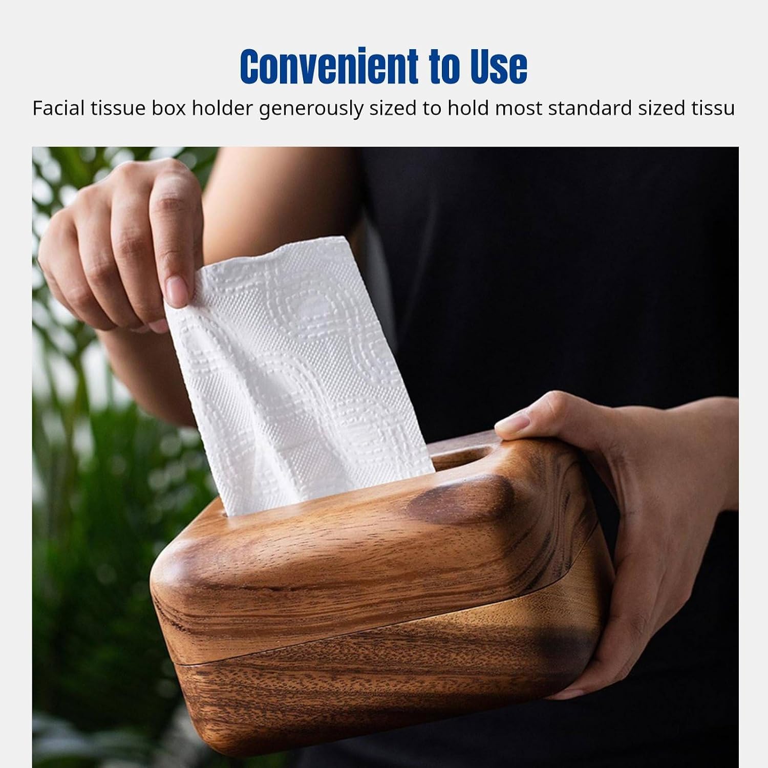Coperchio Rettangolare in Legno per Scatola di fazzoletti Standard, Decorazione per la casa