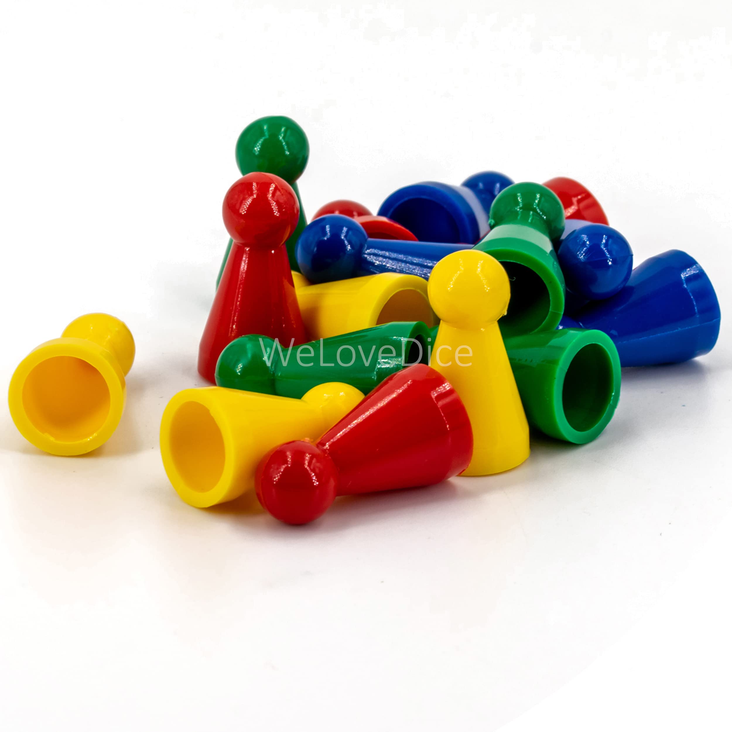 WeLoveDice Set Di Coni Da Gioco – 4 Colori, 4 Pezzi Per Colore – Made In Germany - Per Halma, Mulino E Altri Giochi Da Tavolo