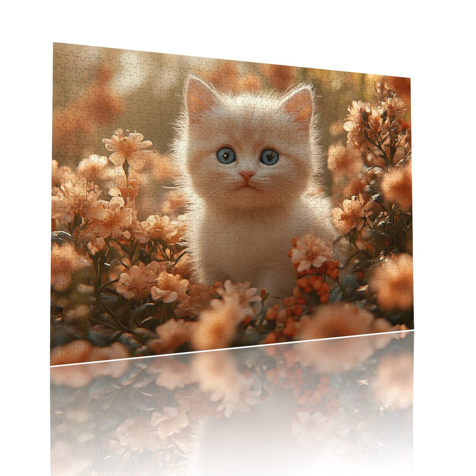 Puzzle Erwachsene 2000 Teile Katze Blume Educa Jigsaw für Kinder ab 8 Jahren Mädchen Jungen, Erwachsene Impossible Klassische Puzzles Schwer, Anspruchsvoll Spielspaß, Als Geschenke 70x99cm t-692