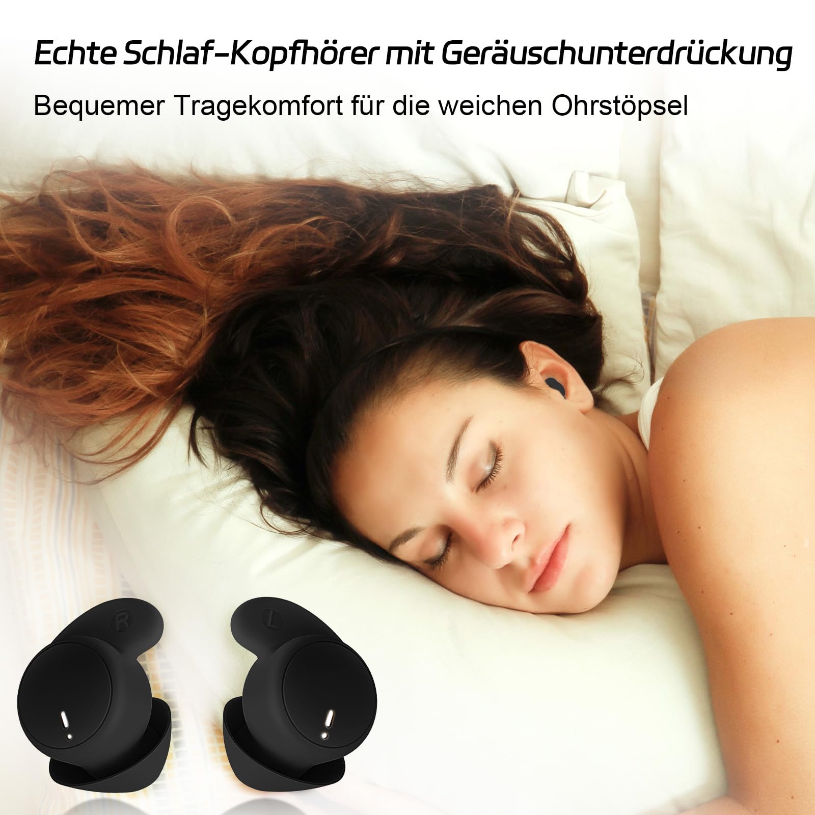 esonstyle Auriculares para dormir de lado, mini auriculares para dormir - Bluetooth 6.0, IPX6 inalámbricos, auriculares invisibles para dormir, para relajación, deporte y viajes