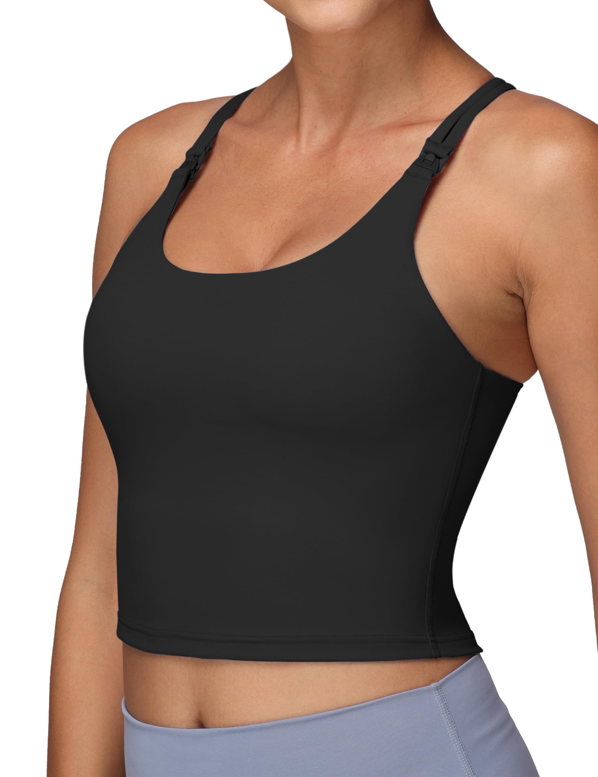 Schwangerschafts Still BH Still Top Damen U-Ausschnitt mit Gekreuztem Rücken Tank Top Yoga Workout Sport BH