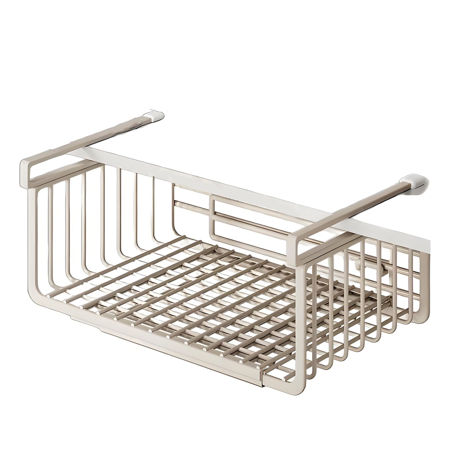 Cesta de almacenamiento para debajo del estante, organizador colgante de metal para cocina, armarios, diseño apilable y extraíble para baño y oficina