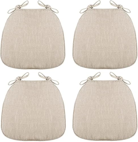 Miniatura 11 de ETULLE Cojines de silla para sillas de comedor, paquete de 2/4/6, almohadillas gruesas para sillas con lazos antideslizantes en forma de U, 16.1 x