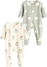 NEXT Baby 2-Pack Two-Way Zip Microfleece Rompers for Baby