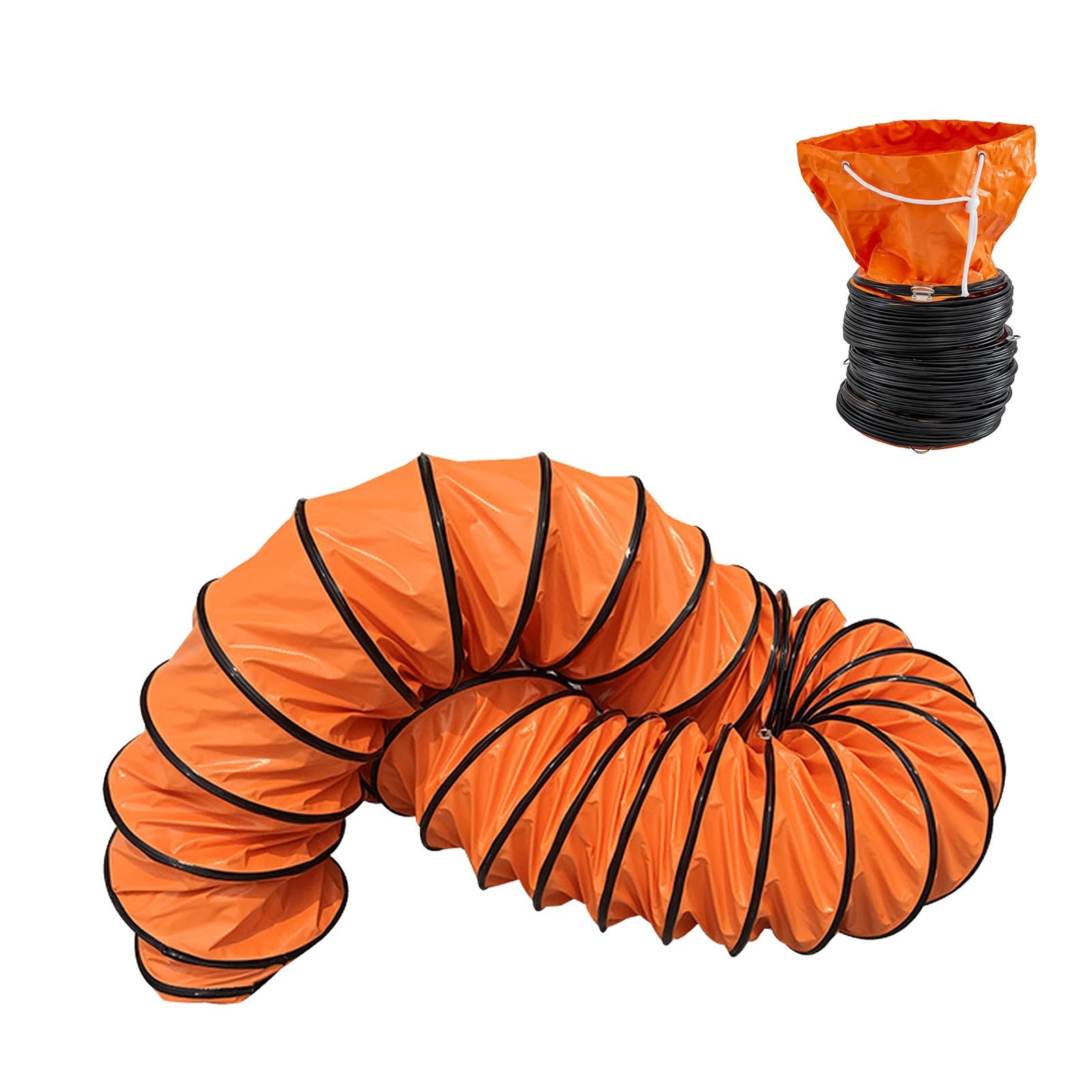 Tubo Flessibile Condotto In PVC, Tubo Di Ventilazione Diametro 250 300 500 600mm, 5/ 10M Tubo Di Scarico Leggero Retrattile, Per Aerazione,Soffiatore,L'Essiccatore,Ventola Di Ventilazione(D 35 x L 500