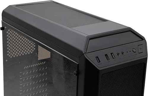Miniatura 8 de YEYIAN Hollow 2500 Funda para PC gamer, torre media ATXmATXeATXITX, vidrio lateral templado, 3 ventiladores LED RGB, SPCC, flujo de aire de malla