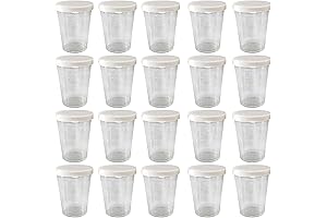 Bulk Pack 20: Precision Dispensing Reusable Plastic Medicine Cups with Lids