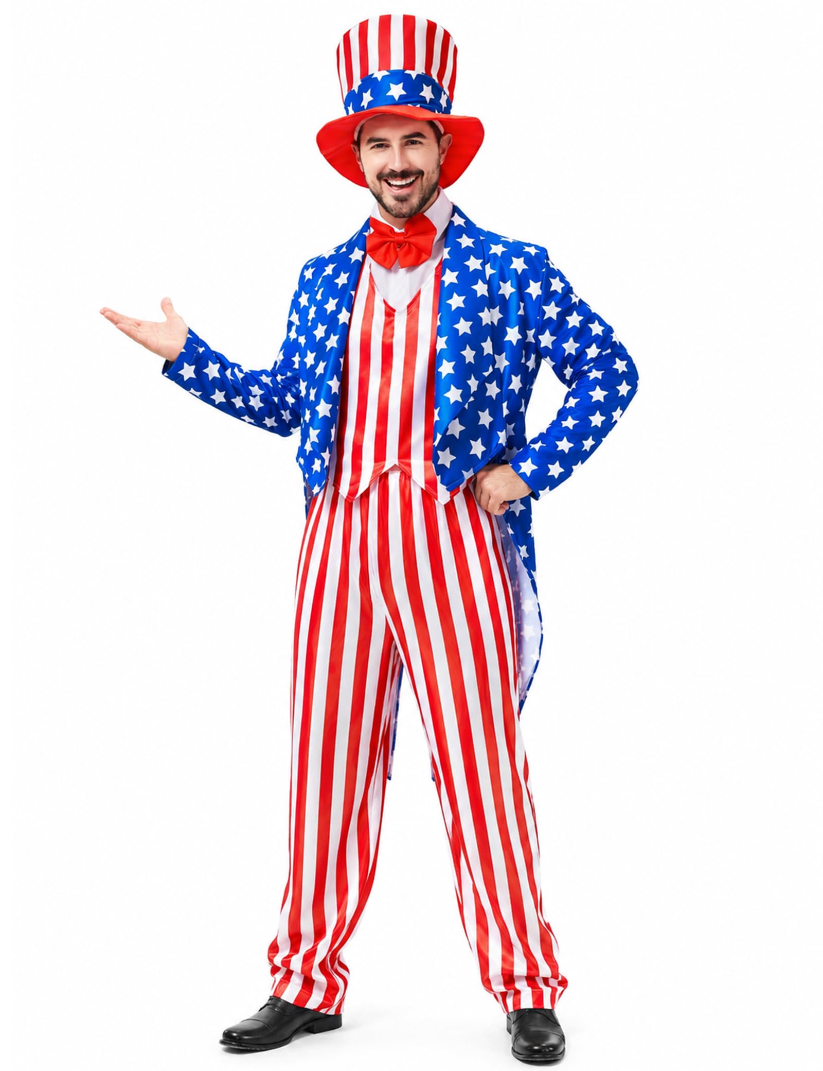 Uncle Sam Costume 6pcs Deluxe Set