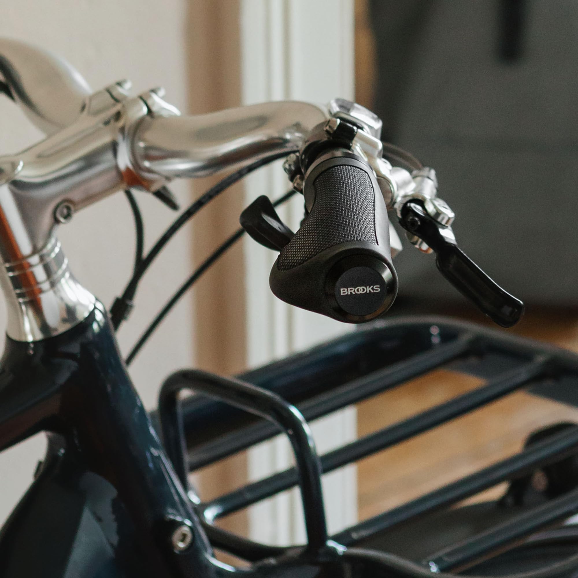 Brooks England Ergonomischer Gummigriff 130/130 schwarz | Fahrradgriffe und Zubehör