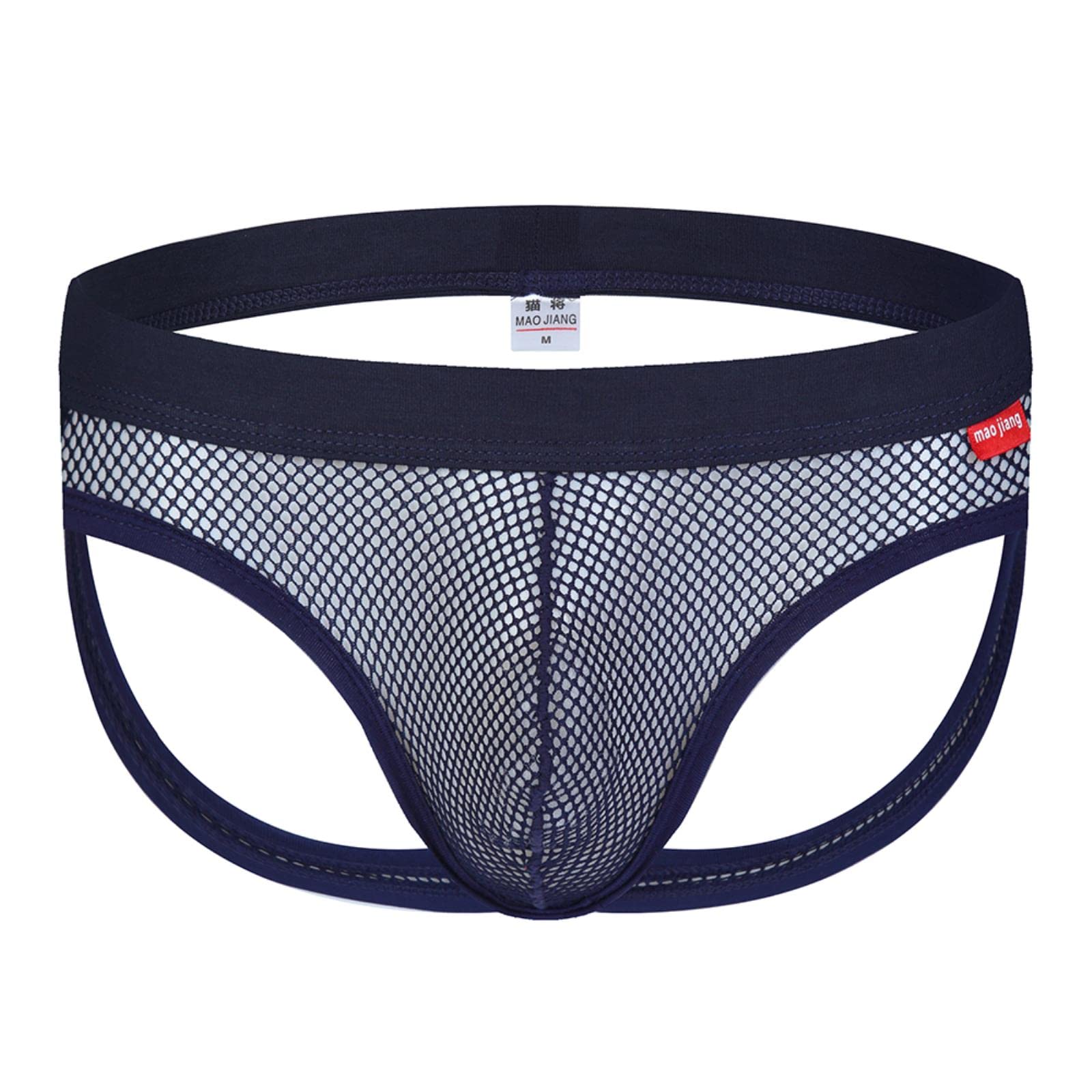Bretelles transparentes en maille pour homme - Noir, XL