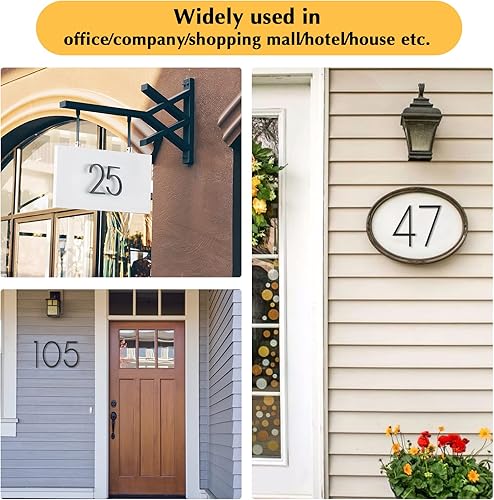 Miniatura 5 de Números de casa flotantes de acero inoxidable de 6 pulgadas  Números de dirección para casas, para buzón al aire libre, patio, puerta, puerta de