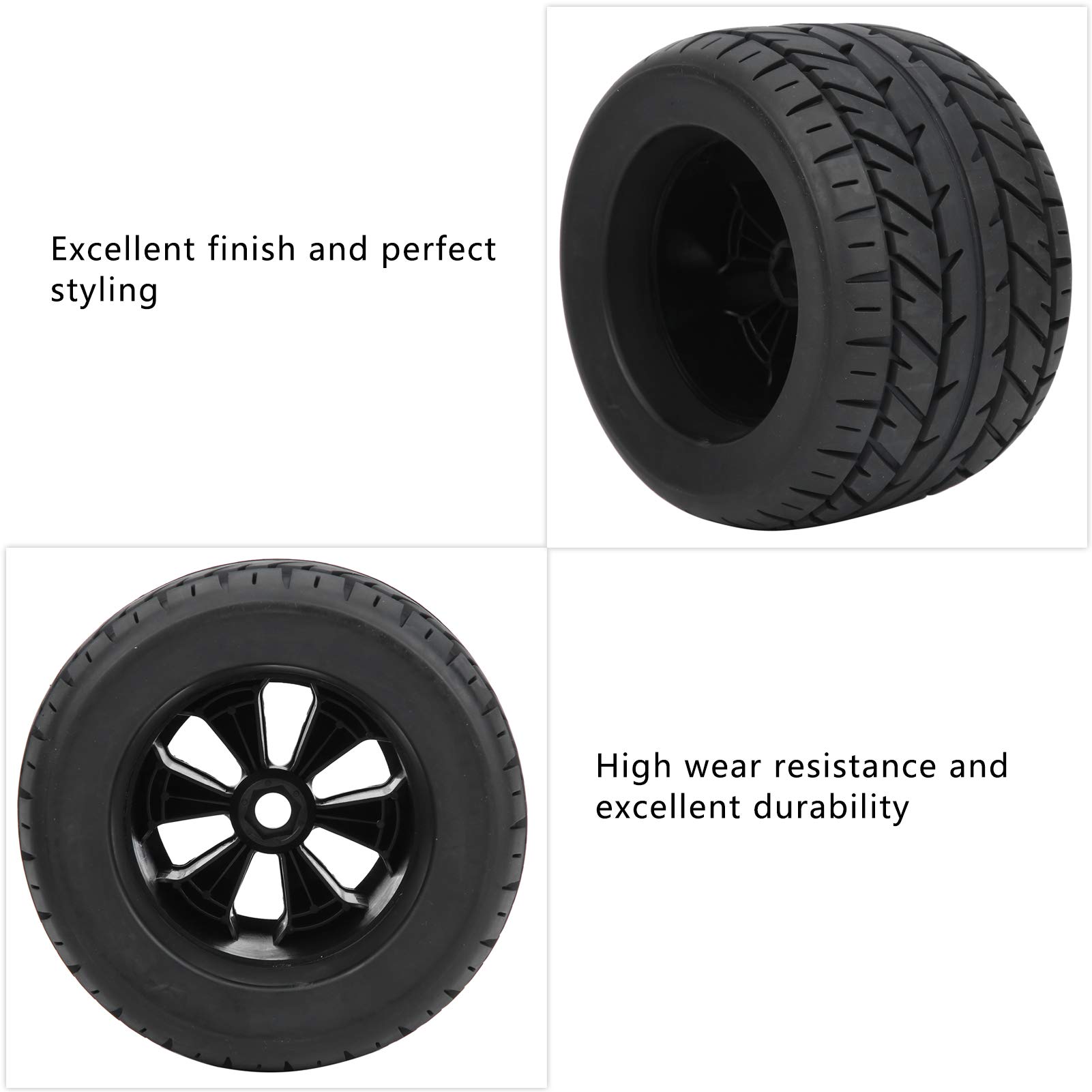 4-pak 1/8 RC gumowe felgi samochodowe 17 mm sześciokątne koła do ciężarówek do ZD Racing akcesoria części 165 x 104 mm opony RC koła samochodowe