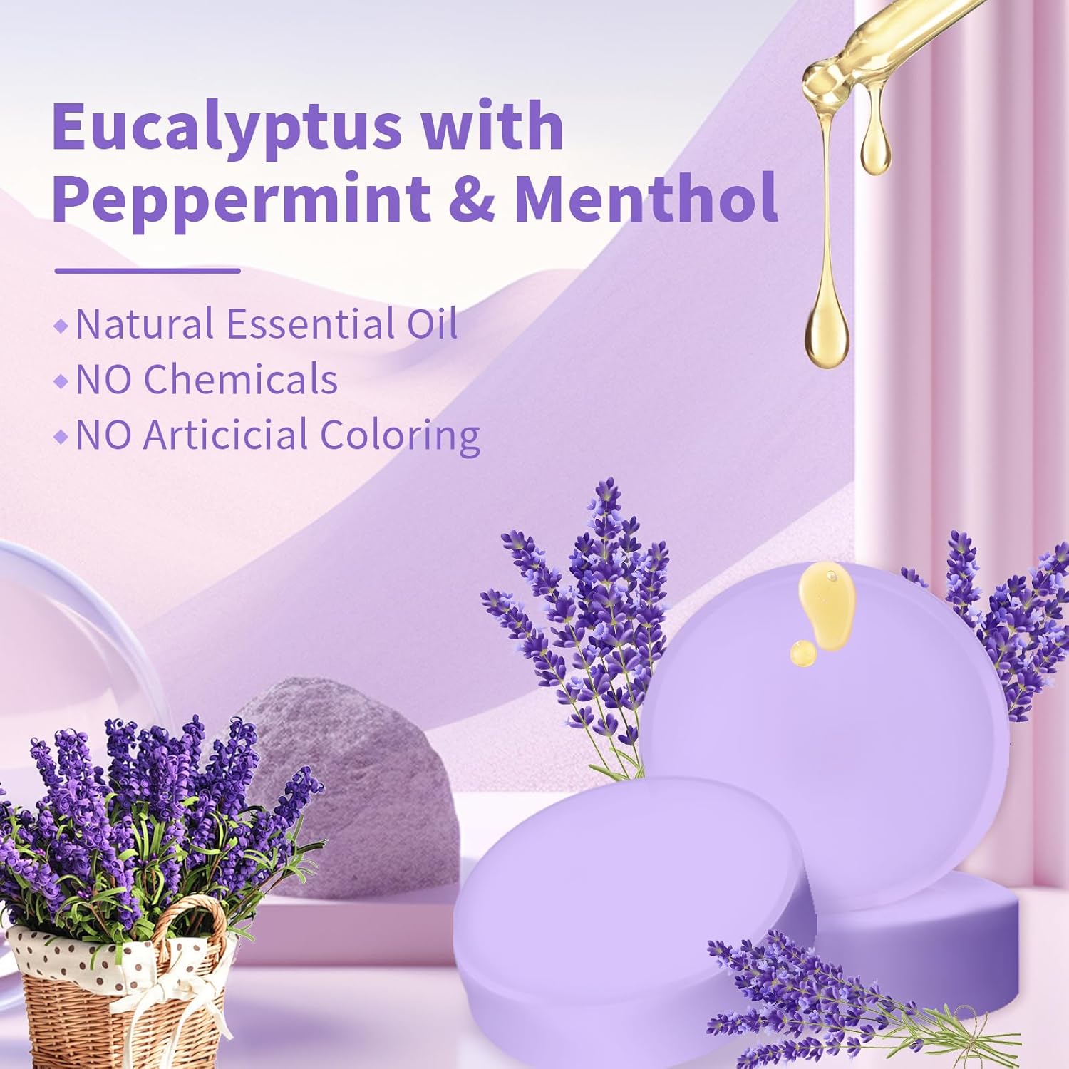 Shower Steamers Aromatherapy Gifts for Women, 18-Pack Organic Eucalyptus Lavender Mint Essential Oil Shower Bombs, Self Care Stress Relief Birthday or Christmas Stocking Stuffers Gifts for Her/Him - Image 5