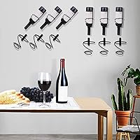 Vista 4 de MOCOUM Paquete de 6 estantes de vino montados en la pared, soporte para exhibición de botellas de vino tinto con tornillos, organizador de metal