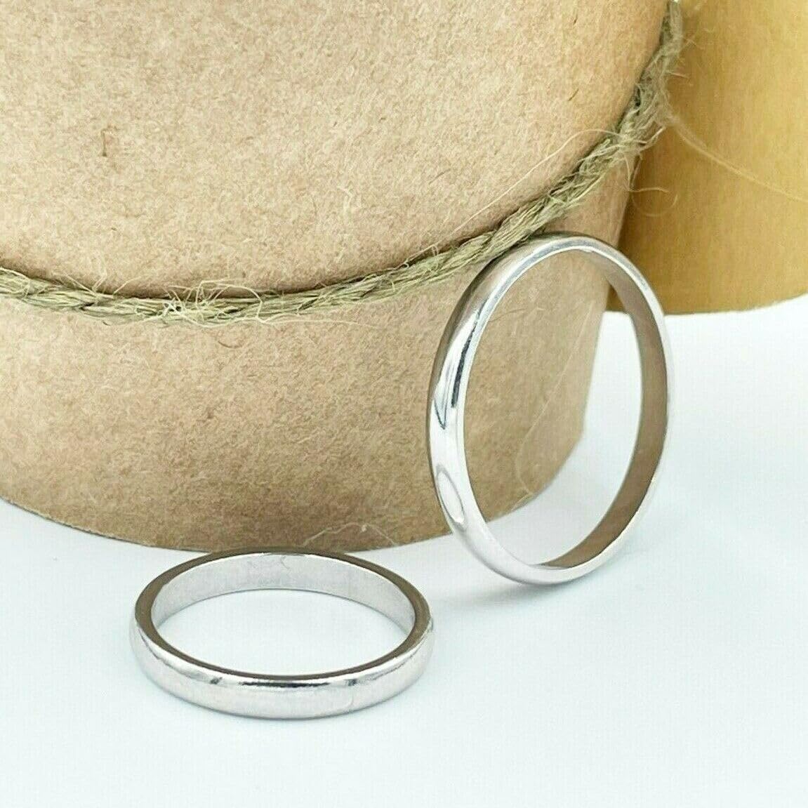 Coppia Fedine Argento 925 anelli uomo donna personalizzabili fidanzamento Amore INCISIONE OMAGGIO