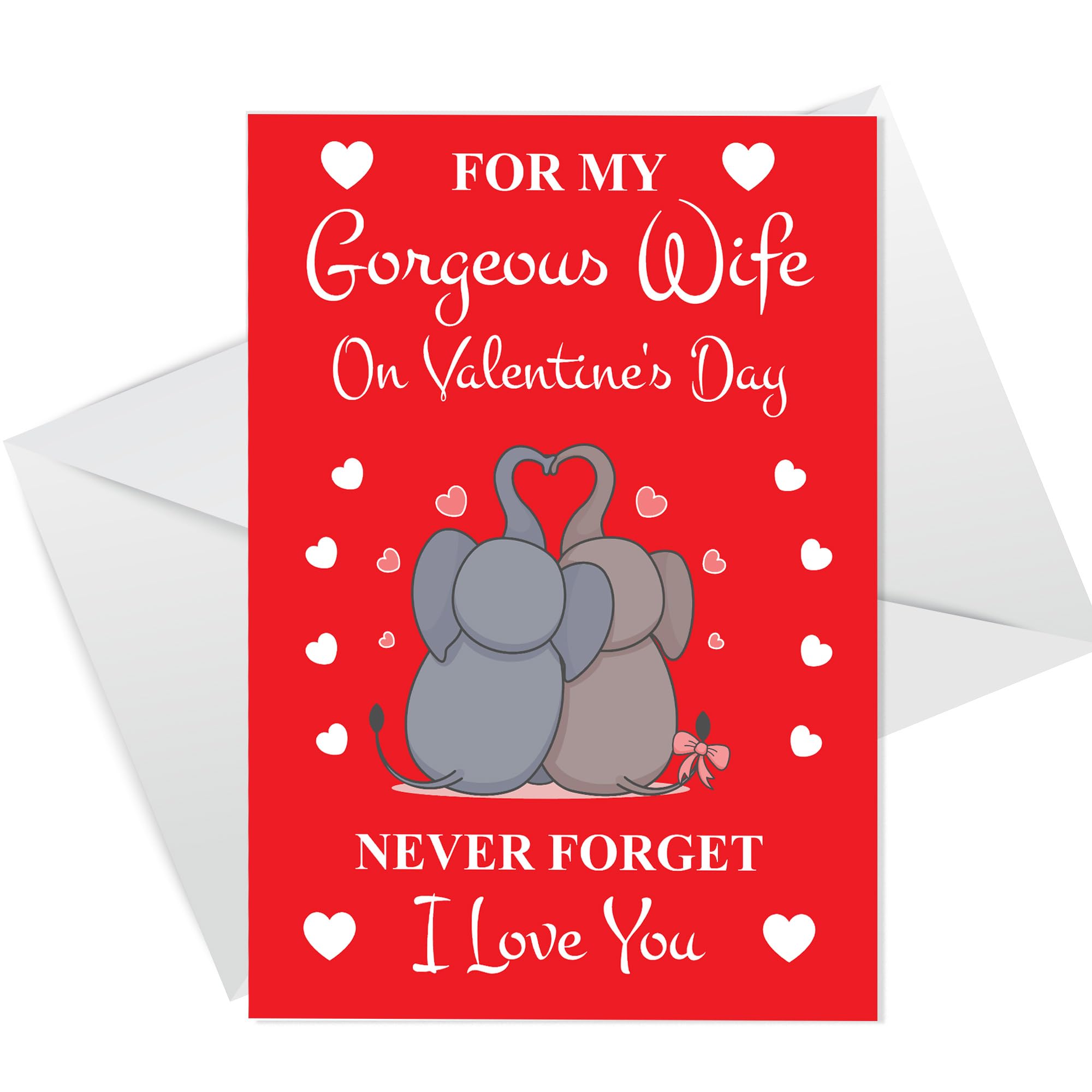 RED OCEAN Valentines Day Card For Wife | Happy Valentine's Day Card | Valentines Day Card For Her | Wife Card From Husband | Greetings Card With White Envelope