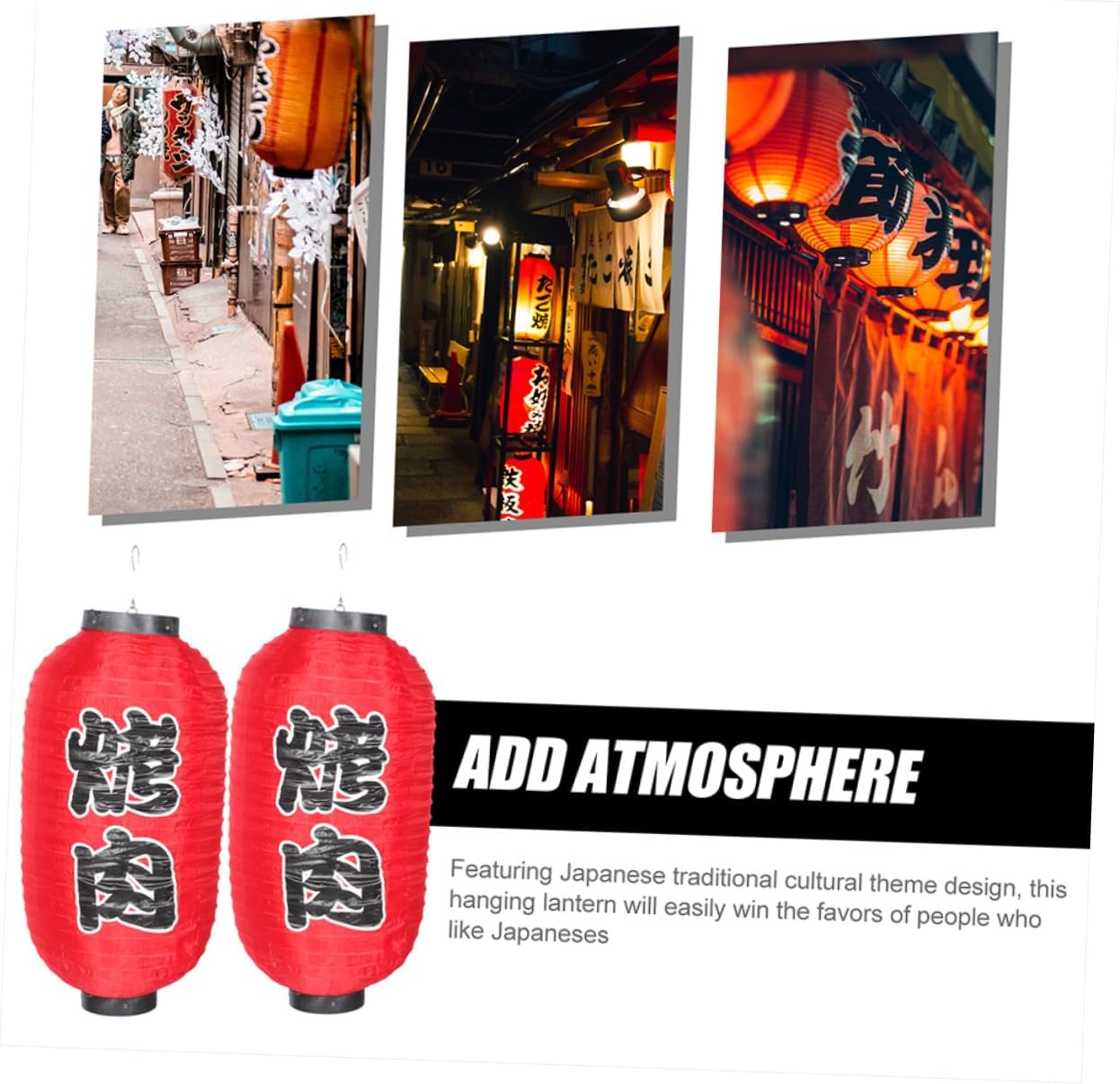 4pcs Japanese Restaurant Lanterns Decorations Traditional Paper Lanterns for Indoor Outdoor Decorations