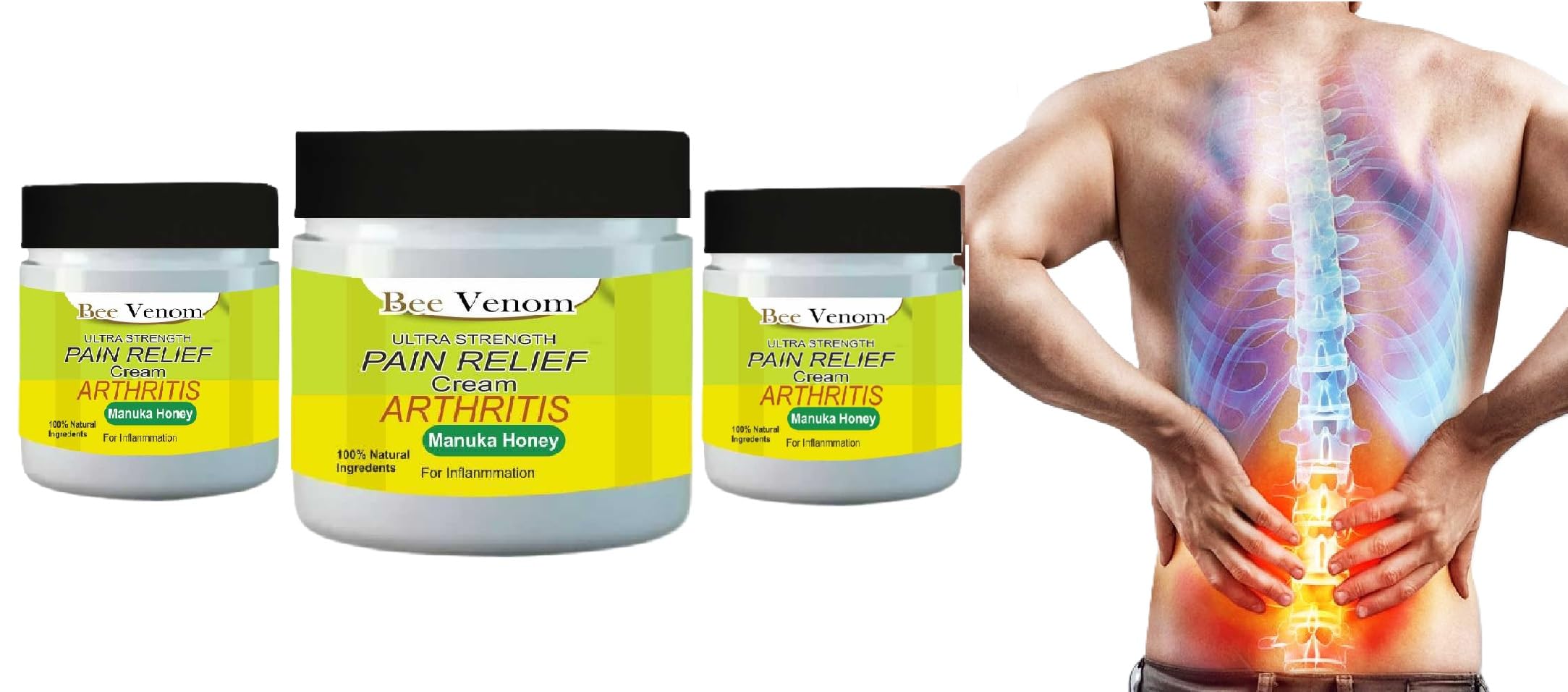 Joint Therapy Cream with Bee Venom Ultra-Strong Pain Relief Cream for Men & Women 100 Grams Pack of (3) (B0DCNMV5DZ) Amazon Price History, Amazon Price Tracker