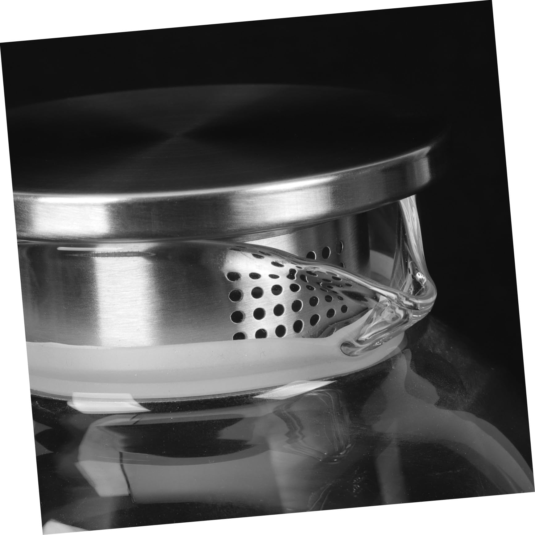 Jarra de Vidrio y Acero Inoxidable con Tapa para Agua Fría y Jugos, Capacidad 1300ml, Portátil y Duradera, Adecuado para Muchas Ocasiones Servir Bebidas