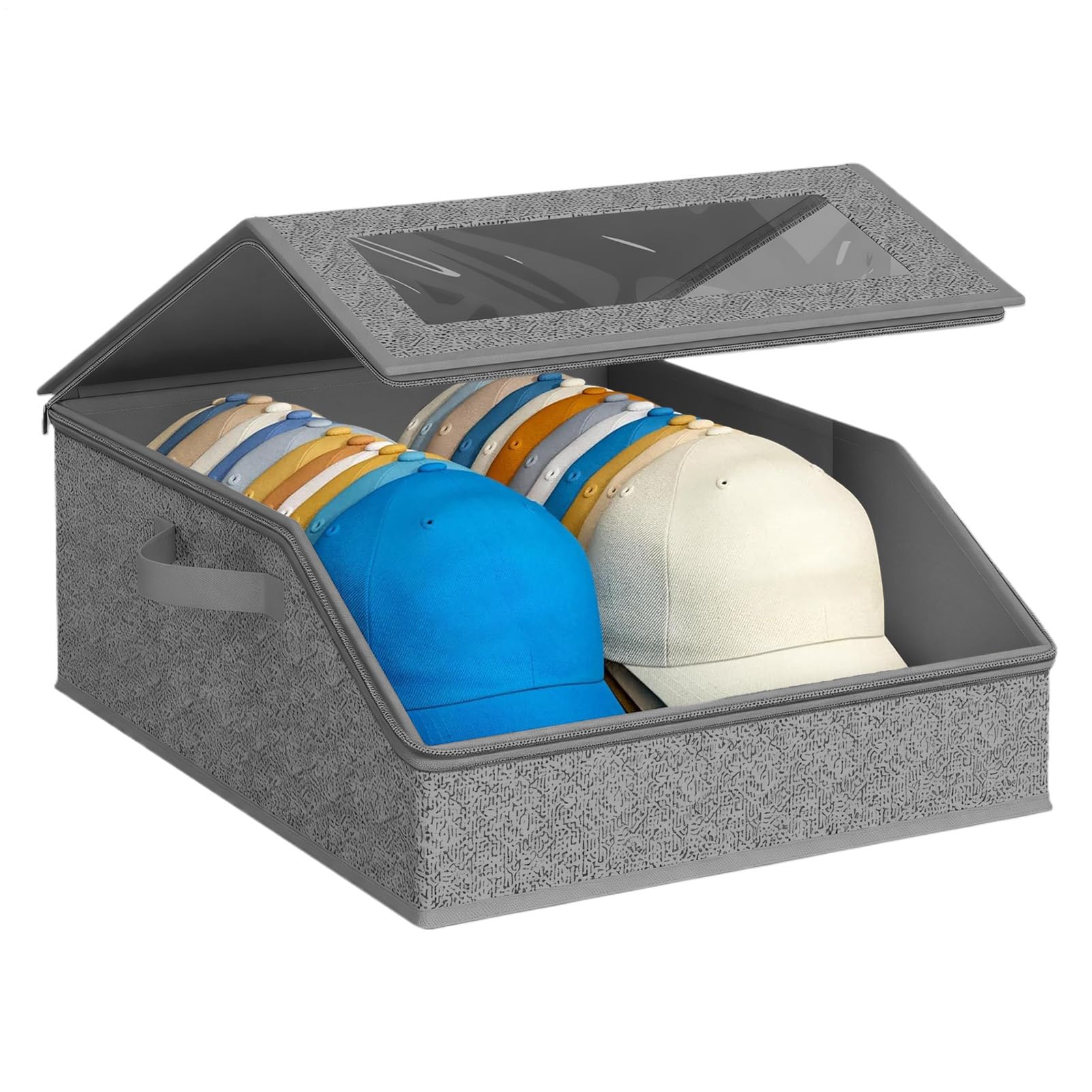 Cajas Para Sombreros Contenedor con Cremallera Resistente y Ventana