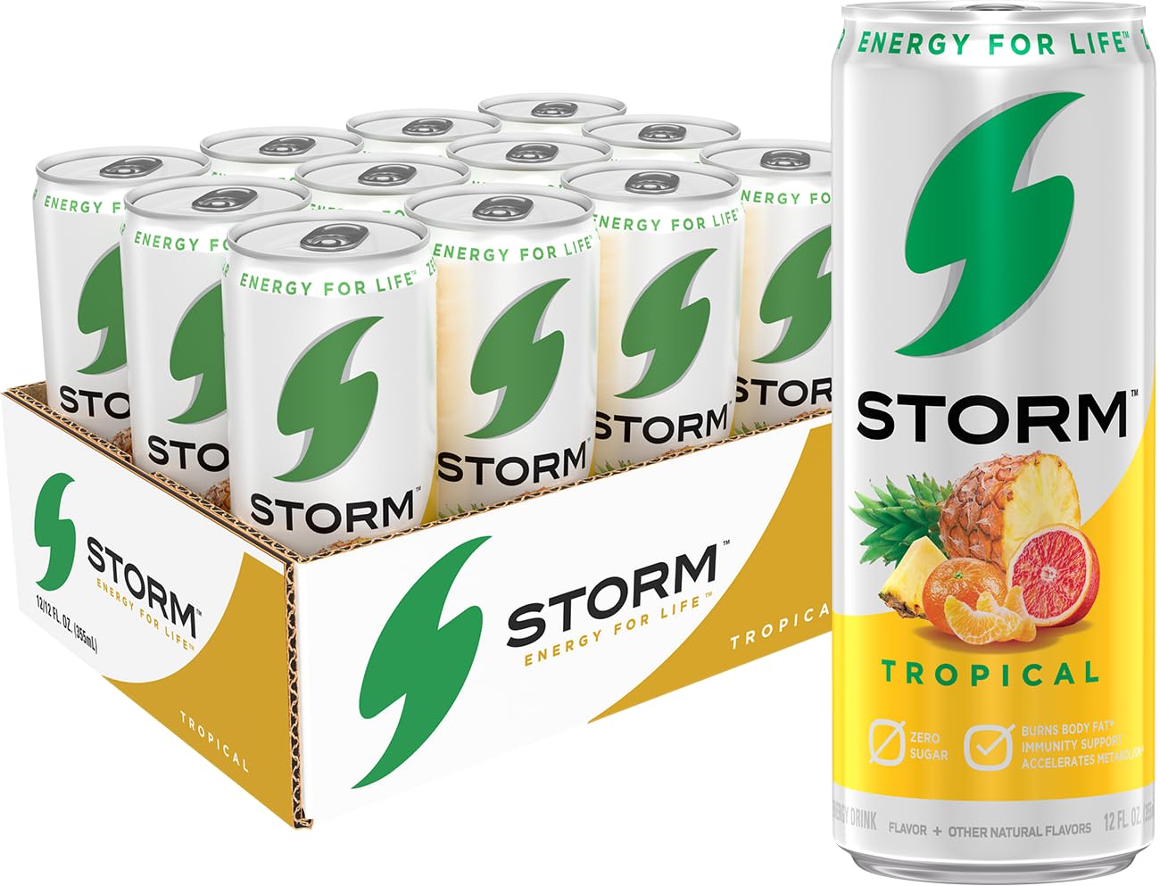 Amazon.com : STORM Tropical, Fitness & Wellness Energy Drink, 12