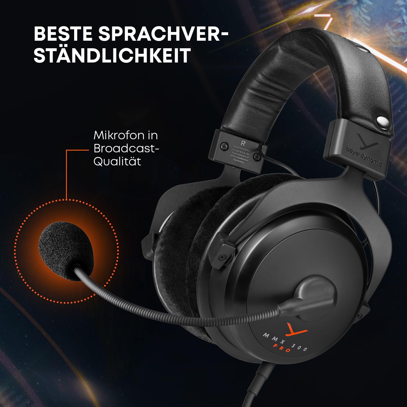 beyerdynamic MMX 300 PRO Gaming-Headset mit STELLAR.45-Treiber und Kondensatormikrofon, kabelgebundenes Gaming-Headset
