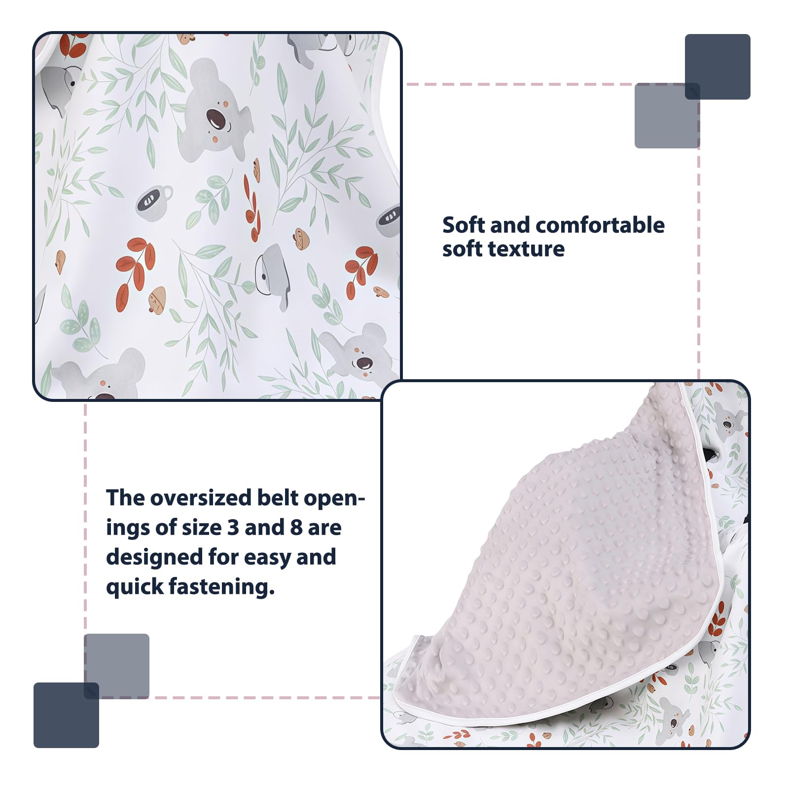 90 x 90 cm - Couverture pour bébé : couverture en coton pour poussette, double face, universelle, coque bébé, siège auto, couverture toutes saisons pour nouveau-né et déplacements