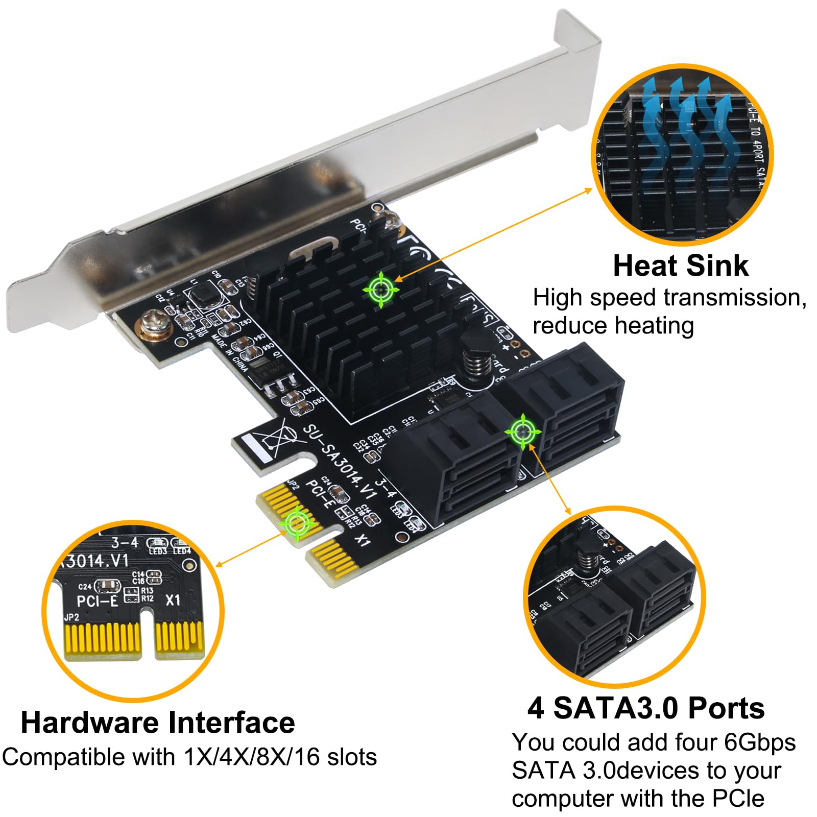 Scheda PCIE A SATA 3.0 - 2 Porte, 6Gbps, Per SSD E HDD, Compatibile Windows E Linux - Foto 5