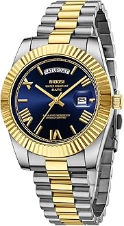 Men Watches Analog Quartz Stainless Steel Rose Gold Silver Watches for Men Waterproof Business Classic Desiger Wrist Watch with Day Date