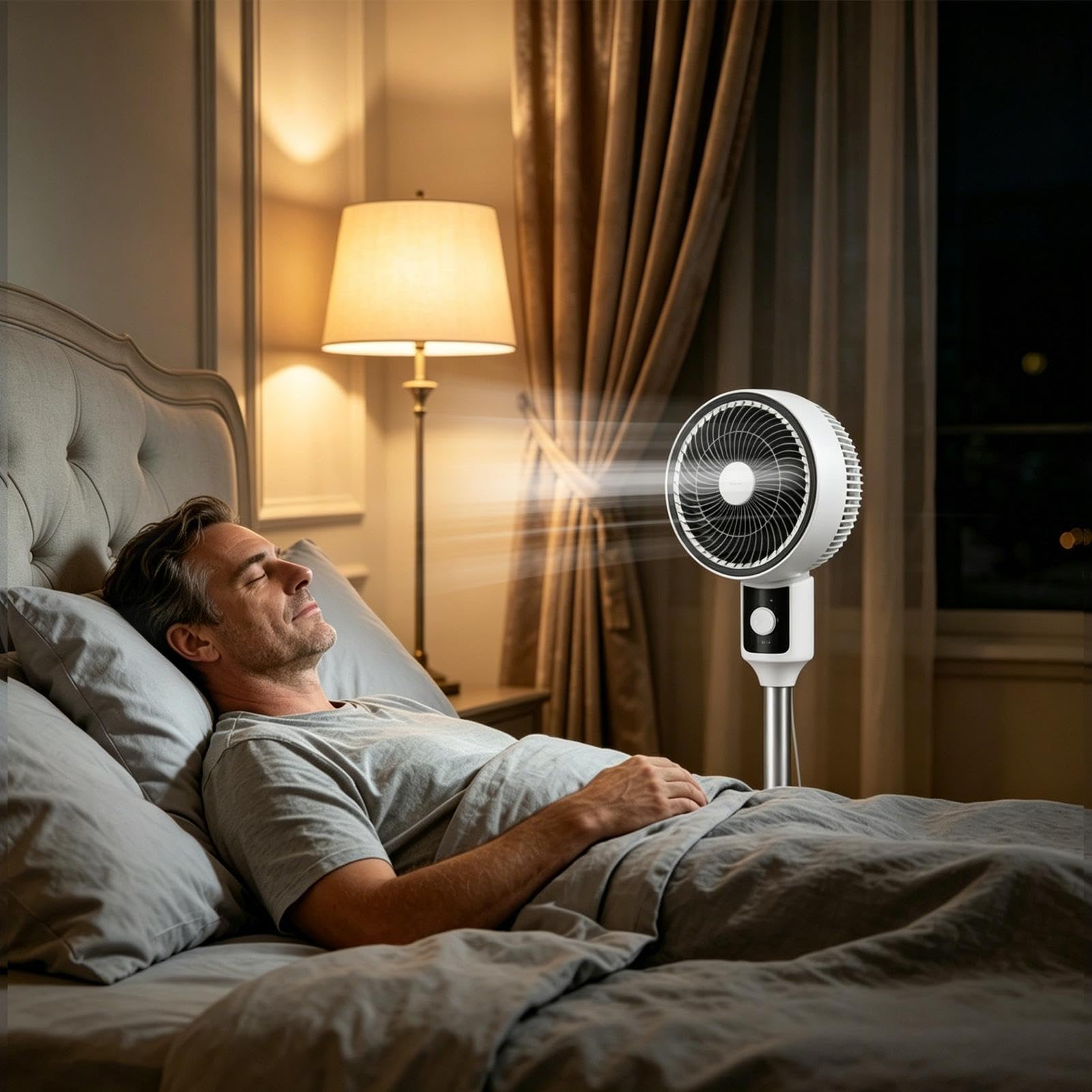 Ventilatore a piedistallo per camera da Velocità Regolabile | Ventilatore Circolante per Casa Per proprietari di casa, affittuari, ufficio domestico, camera da , studio, officina,