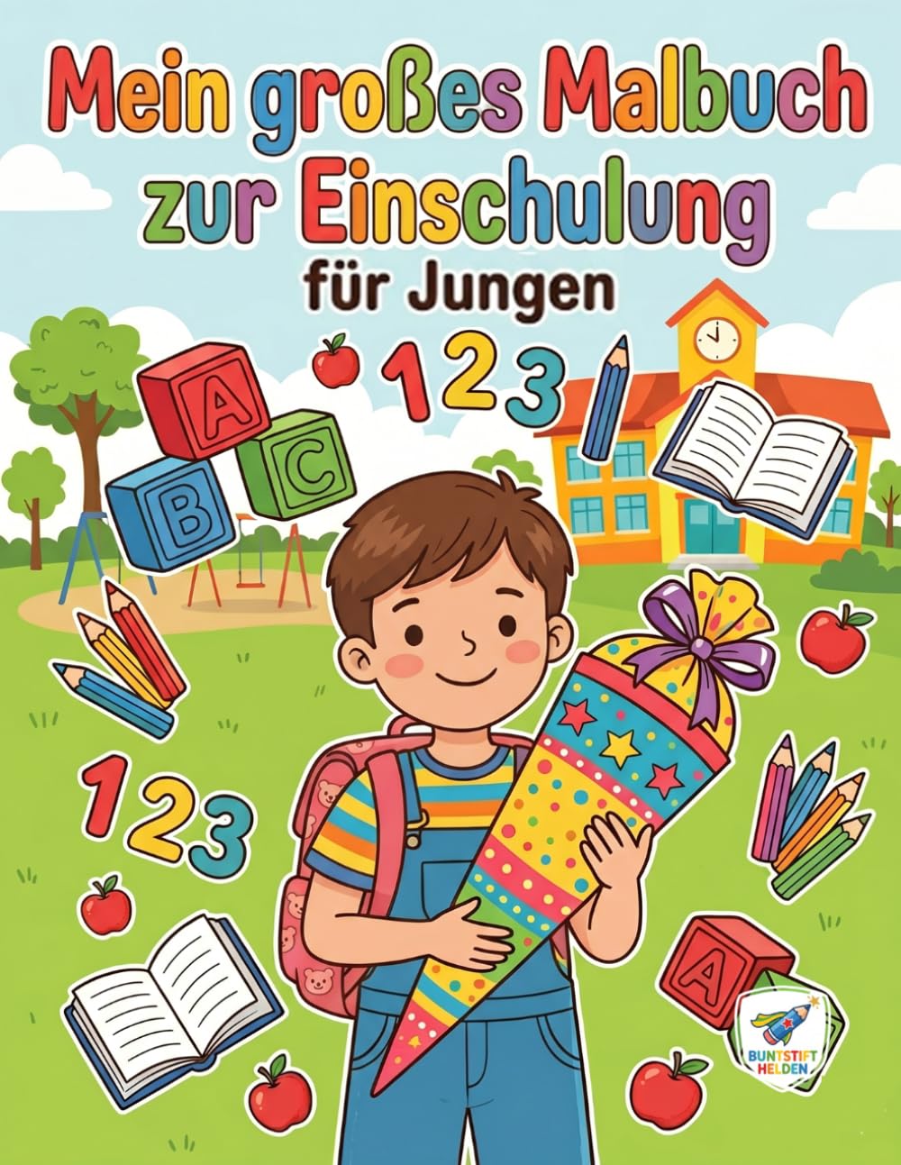 Mein großes Malbuch zur Einschulung: für Jungen