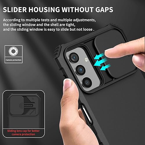 Miniatura 3 de ArmourSilicone - Funda protectora para Samsung Galaxy A13 5G  4G  A04s con funda deslizante para cámara, funda protectora de TPU con soporte, funda