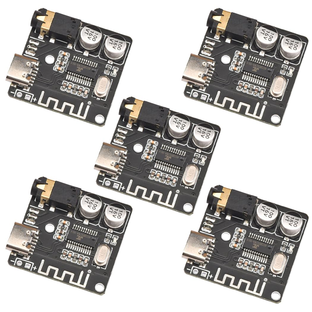Hailege 5pcs VHM-314 MP3 Scheda di decodifica senza perdita di dati Bluetooth 5.0 USB-C Audio Bluetooth Scheda ricevitore Modulo musicale stereo wireless