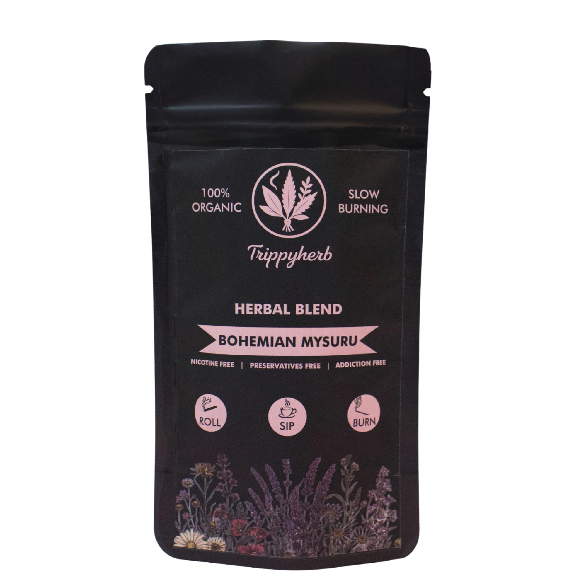 TRIPPYHERB | Herbal Blend | Bohemian MYSURU | 100% Organic | NO Nicotine | NO Tobacco | [15GM +15GM] Pouch-picture-23
