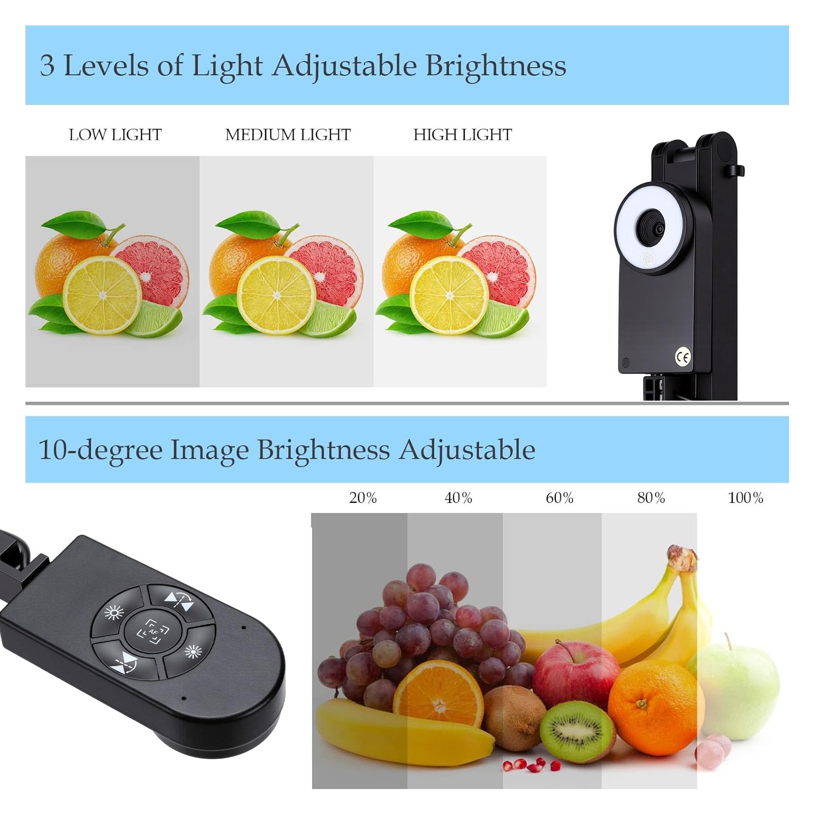 Tosuny Cámara de Documentos USB 4K 8MP con Enfoque Automático, Escáner A3/ Plegable, Luz LED Ajustable y Micrófono Dual, de Imagen para Enseñanza Remota y Videoconferencias