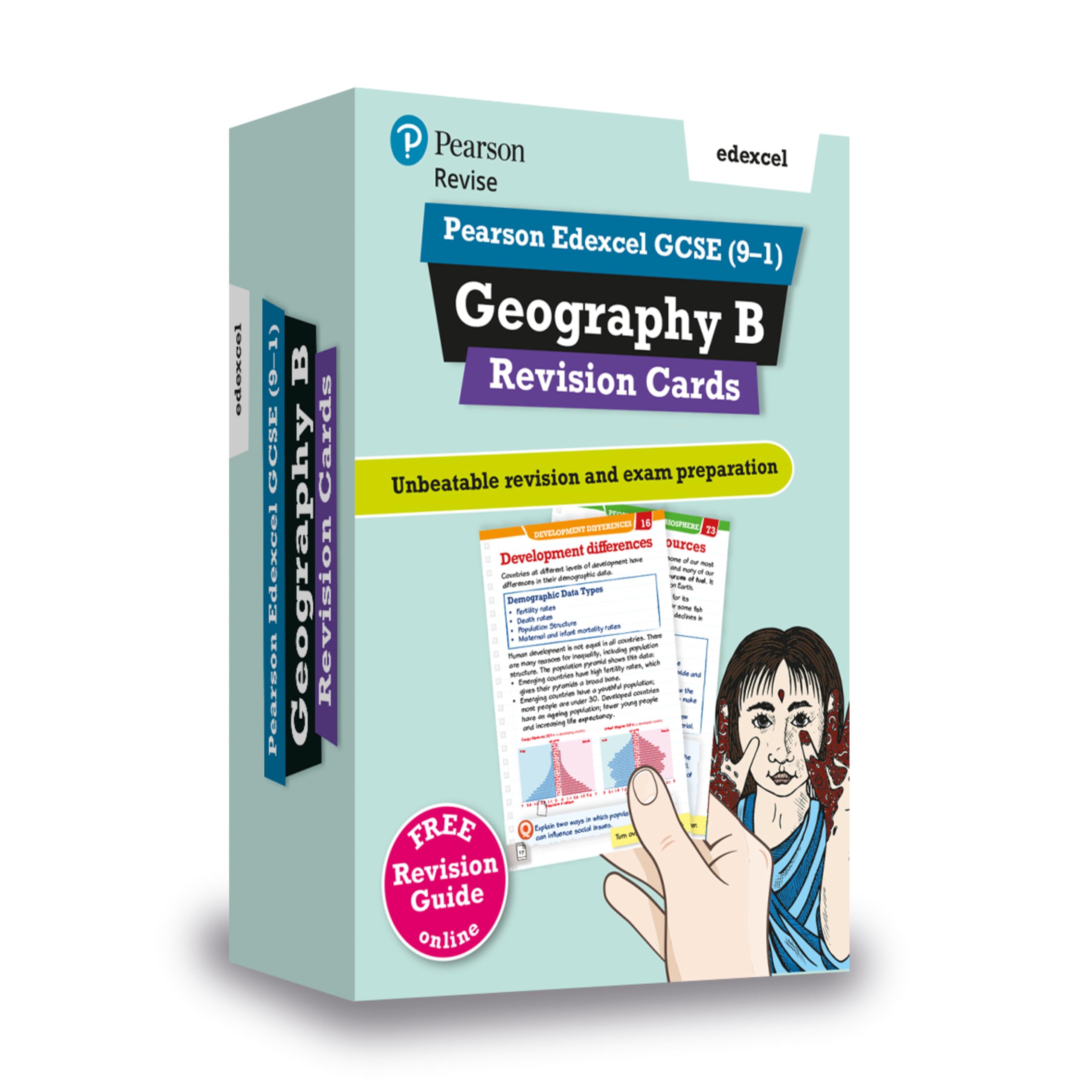 Pearson REVISE Edexcel GCSE (9-1) Geography B Revision Cards: for home learning, 2022 and 2023 assessments and exams (Revise Edexcel GCSE Geography 16)