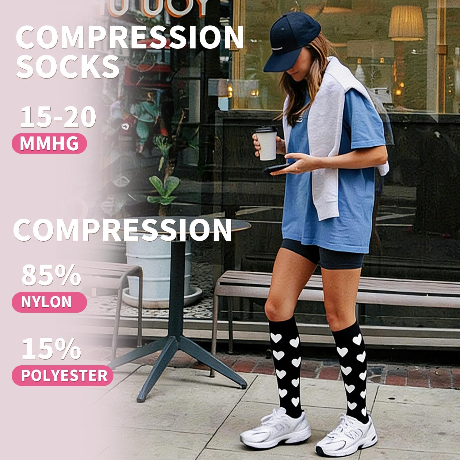 Sooverki Compression Socks for Women & Men 6 Pairs is Best Supportive Knee High Stockings for Circulation, Travel, Nurses image 3