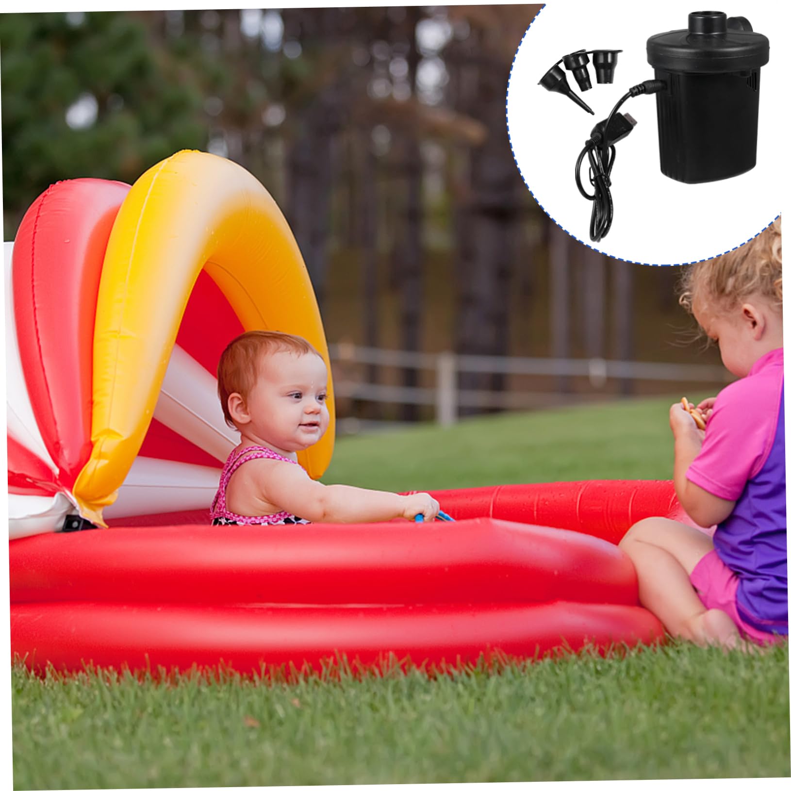 Cabilock USB Pompe À Air Pompe Électrique Pompe De Remplissage Rapide Électrique Pompe Gonflable Portable Pompe Portable Pompe À Air Gonflable Matelas Pompe Jouet Pompe À Essence Double