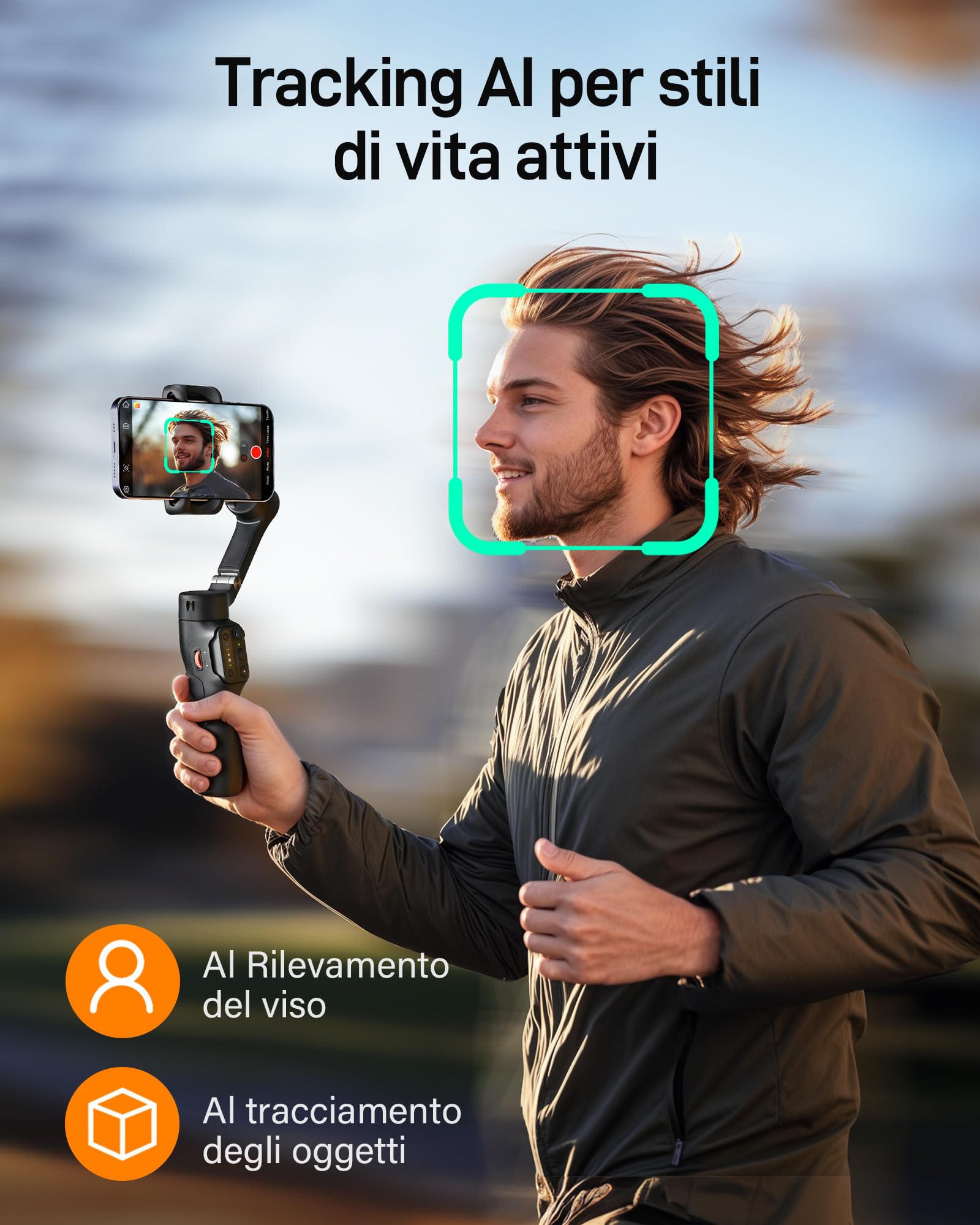 hohem iSteady X3 SE Gimbal Smartphone, stabilizzatore cardanico a 3 assi, design leggero e pieghevole con telecomando staccabile, batteria da 11 ore, perfetto per vlogging, selfie e viaggi