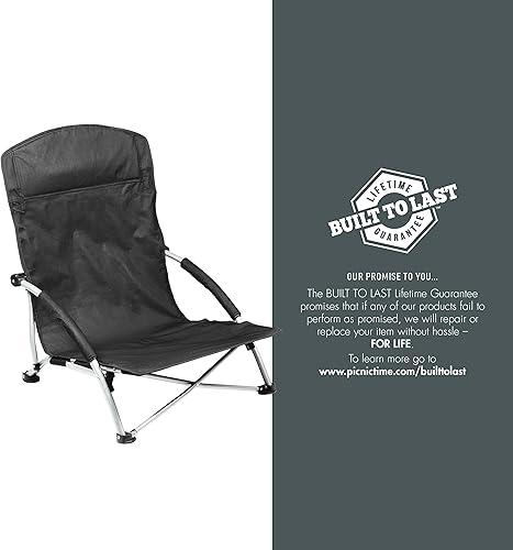Miniatura 8 de NFL Tranquility - Silla de playa con bolsa de transporte, silla de playa baja para adultos, silla de césped baja