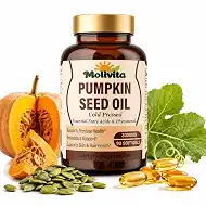 Pumpkin Seed Oil with Saw Palmetto,3000 Mg Per Serving,Cold-Pressed,Non-GMO,Rich in Essential Fatty Acids and Phytosterols,Supports Hair,Urinary Tract,Bladder,and Prostate Health