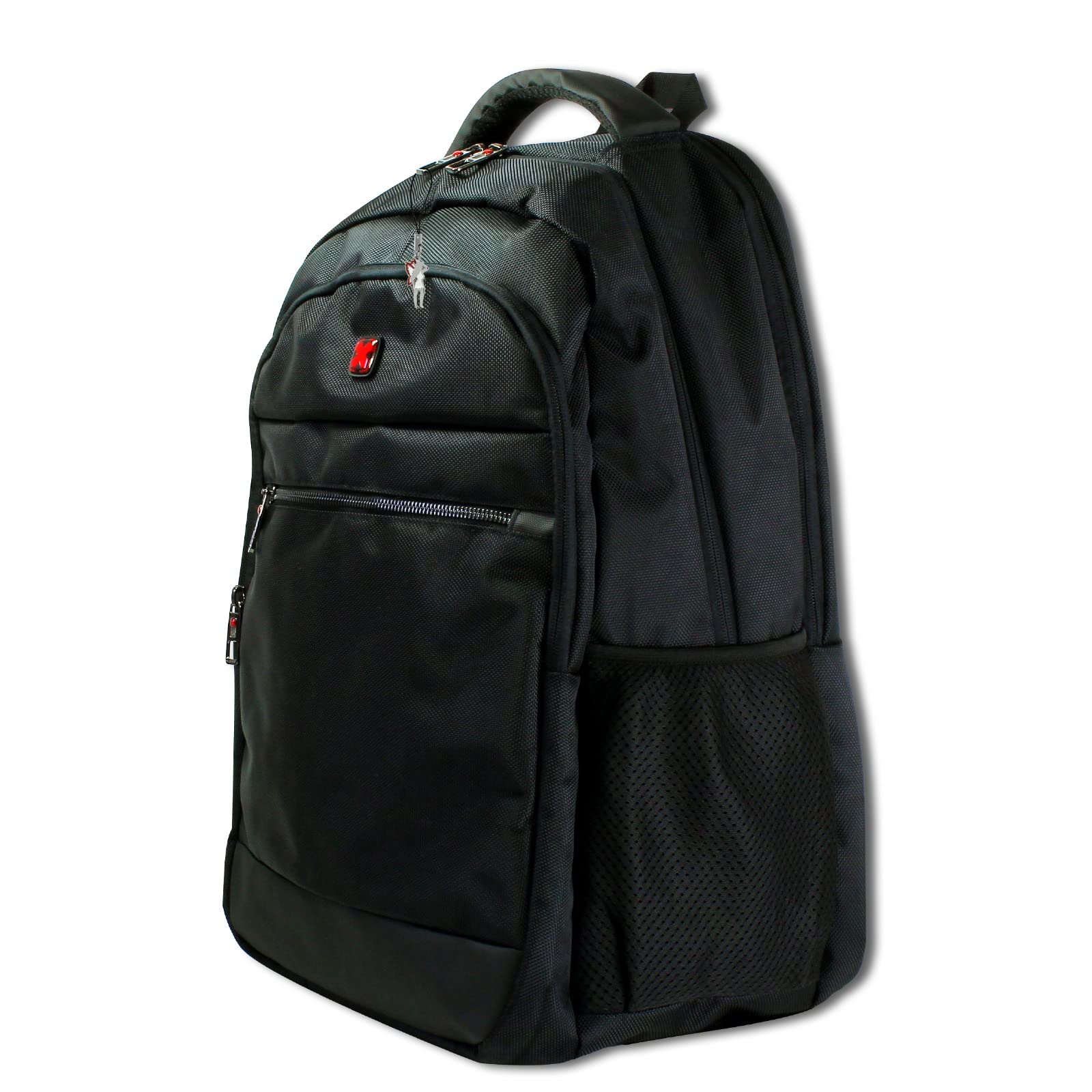 Travel N Meet Laptoprucksack, Notebooktasche gepolstert schwarz ORD202S Polyester Freizeitrucksack