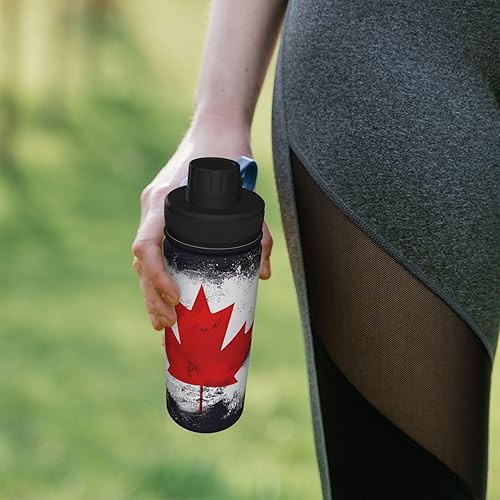 Miniatura 7 de Canadian Flag Insulated Stainless Steel Kettle  Print Funny Water Bottle Insulated  Ideal for Sports and Travel