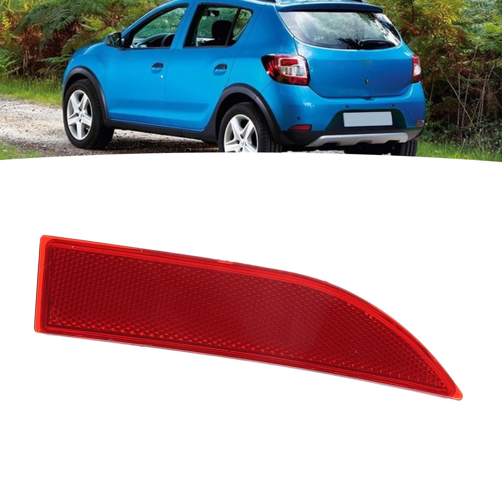 aqxreight Riflettore Paraurti Laterale, Ricambio Riflettore Paraurti Posteriore Laterale per Dacia Sandero Stepway MK2 Pre Facelift 2013 2016 (Destra: 265600427R)