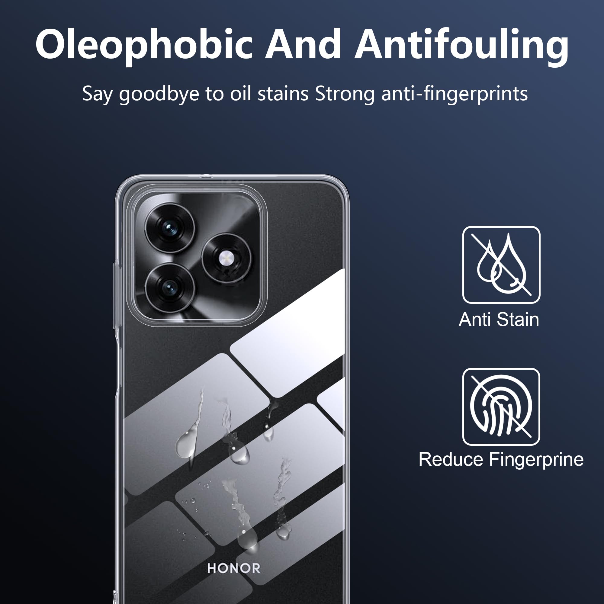 Fitudoos Cover per Honor X5C Plus,Custodia Sottile in TPU Morbido, Silicone Liquido Premium Custodia Protettiva per Honor X5C Plus- Trasparente.