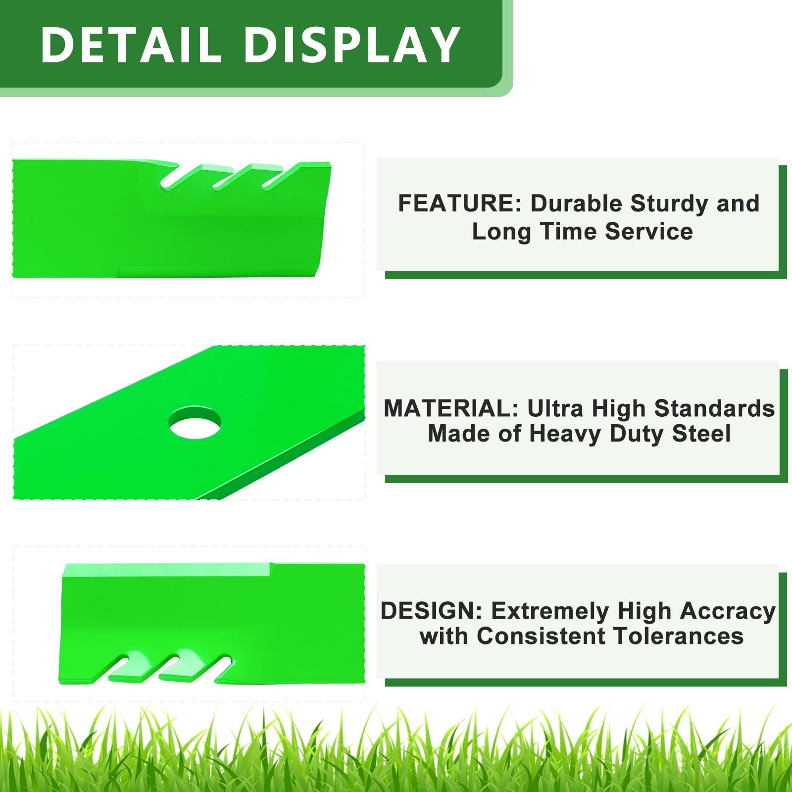 Paquete de 3 cuchillas para cortacésped M145516 de repuesto M143520 M152726 compatible con John Dee re Z525E GX255 X520 X700 para tractor de césped de 54 pulgadas