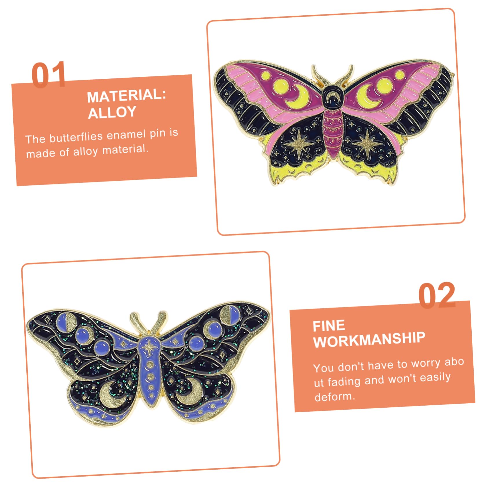 VALICLUD spilla insetti butterfly spilli per zaini spille decorative spille alate spille gioielli perno per zaini perno smaltato farfalle in lega gioielli distintivo delle donne
