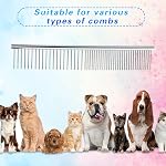 Professional 5-in-1 Dog Grooming Kit, 4CR Stainless Steel, Dog Grooming Scissors with Safety Round Tip, Titanium Coated Heavy Duty Pet Grooming Scissors with Stright Dog Comb for Dogs, Cats