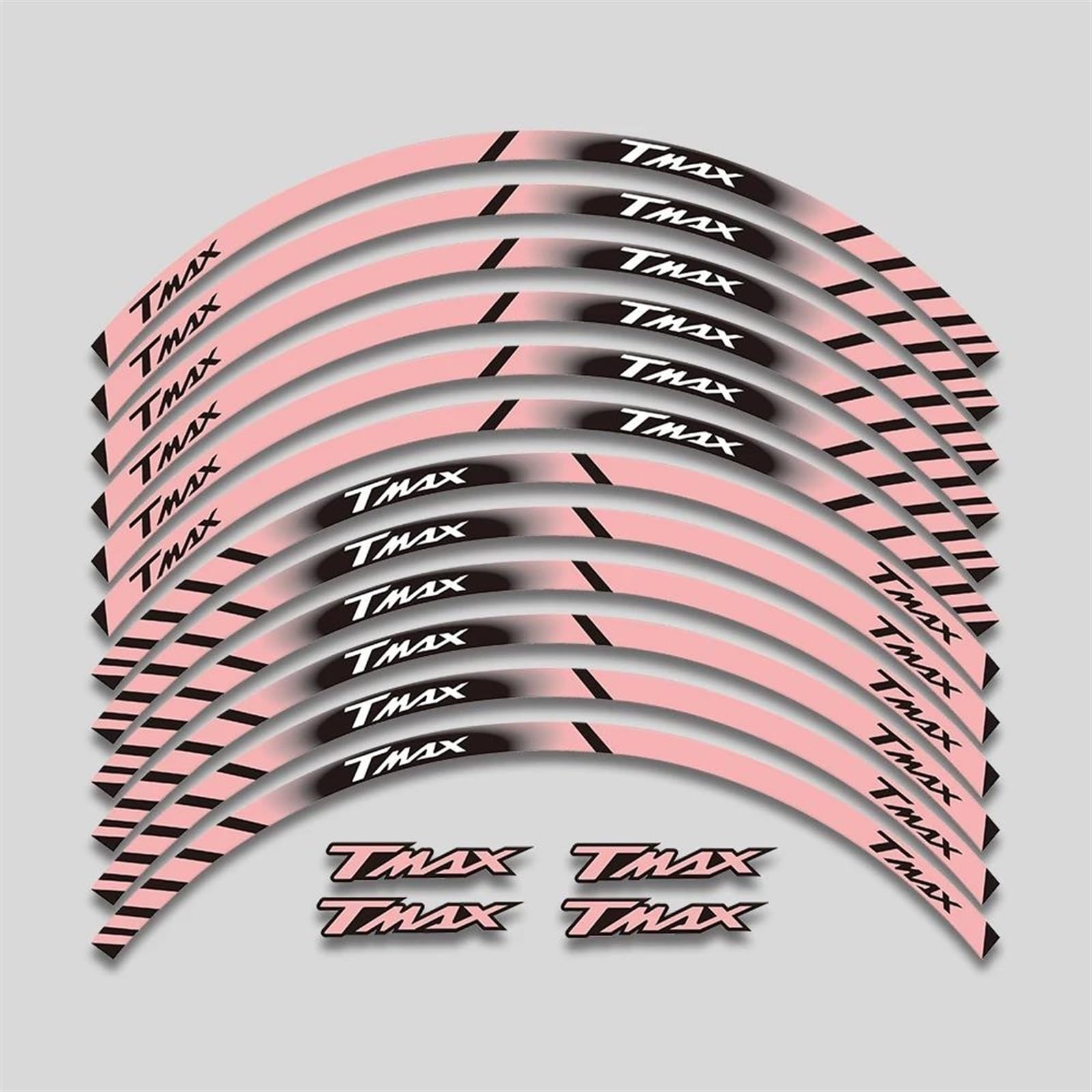 Stickers Motorcycle Stickers Night Reflective Decorative Wheel Rim for Yamaha T MAX500 T-MAX530 XP500 XP530(Style 2)